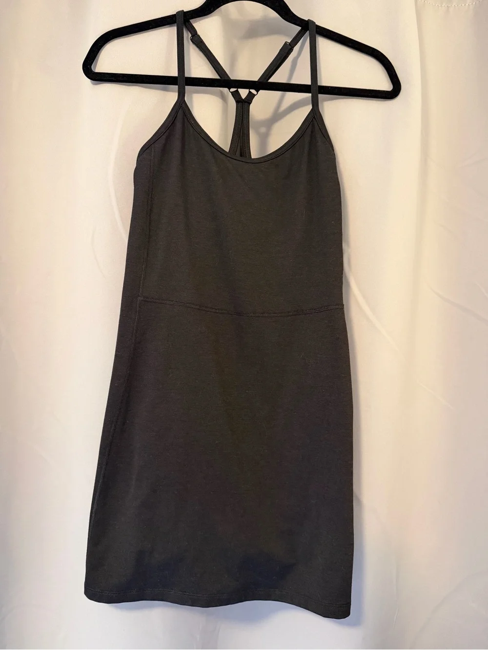 Old Navy Black Athletic Mini Dress with Racerback